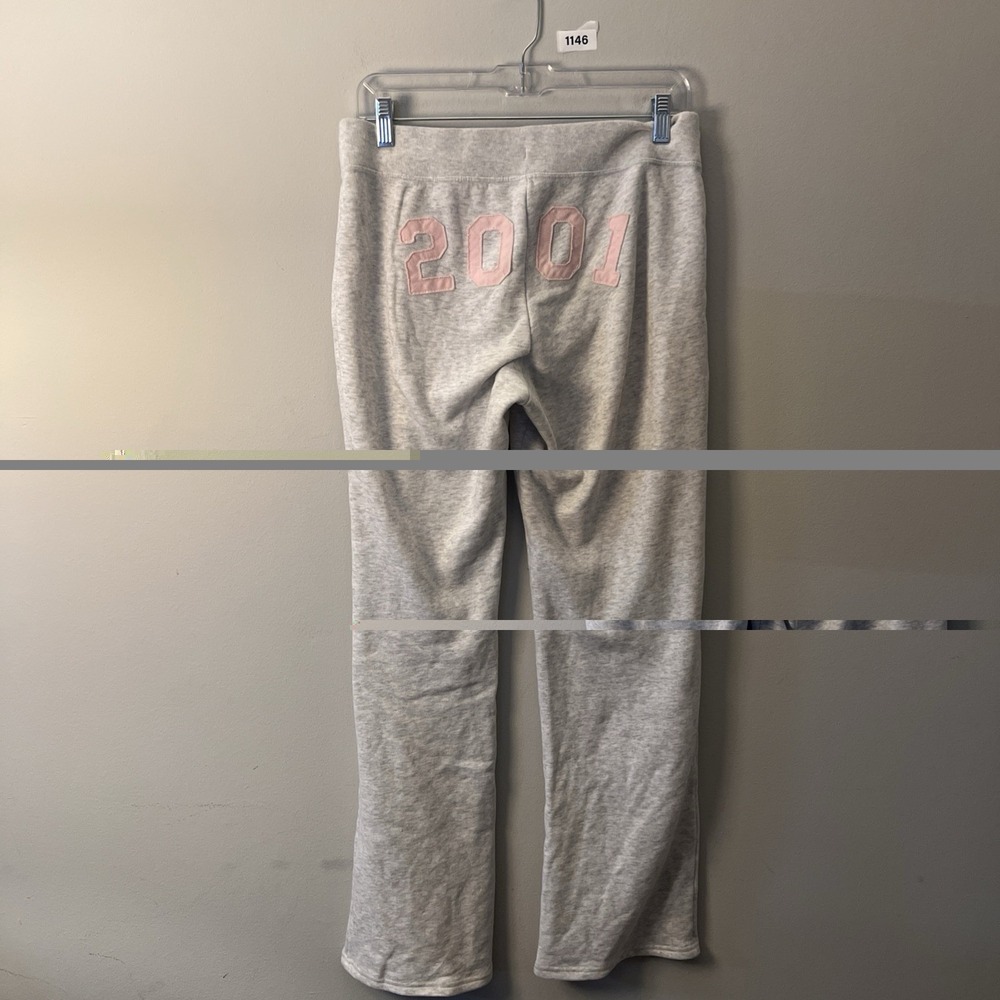 Hollister Women Medium Light Gray Sweatpants 2001 In Pink